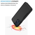 thumbnail image 4 of For Moto G pure/ G Power（2022）Case, 2 in 1 Hard PC Phone Case for Moto G pure/ G Power（2022）, Rubber & Rugged Shockproof Full Body Protection Case Cover-Black, 4 of 8