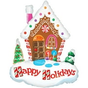 Gingerbread House Mylar Balloon, 34" x 26"
