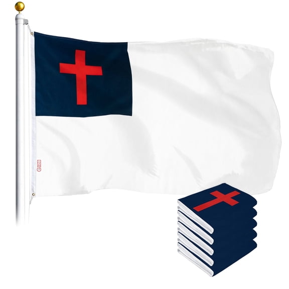 Christian Flag 3x5FT 5-Pack Printed Polyester By G128