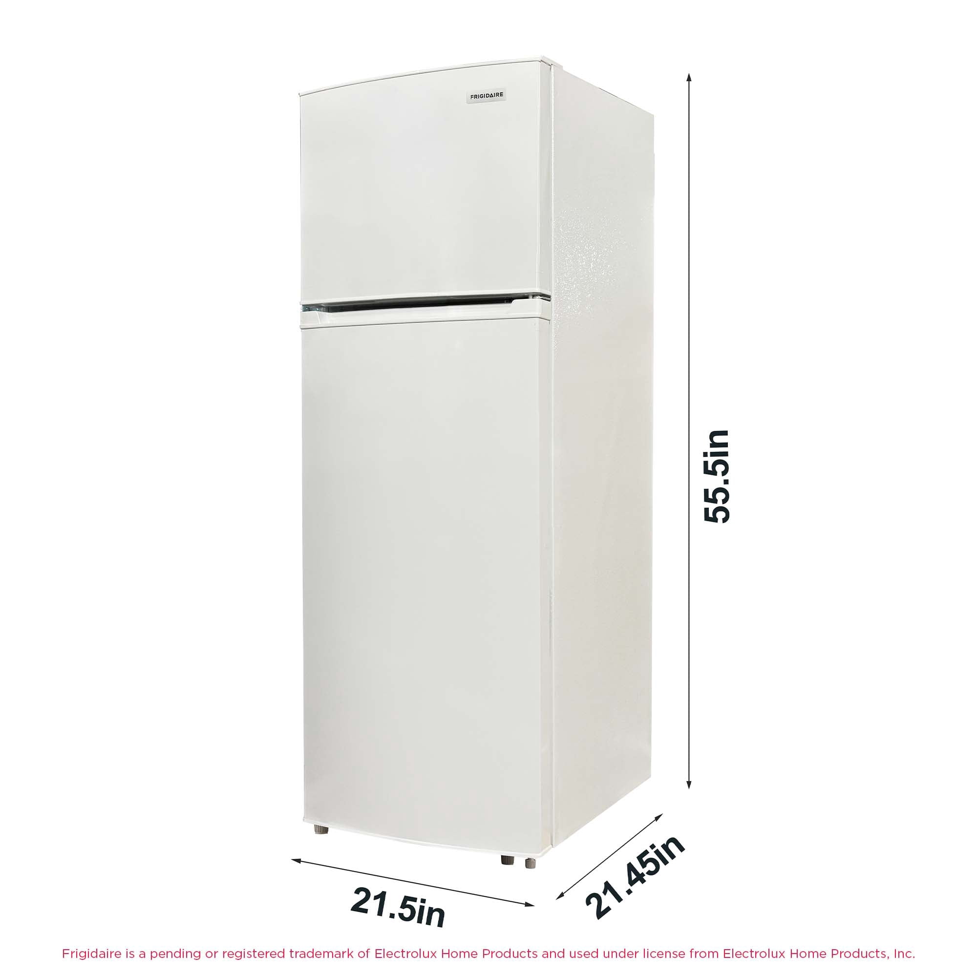 Frigidaire 7.5 Cu. ft. Top Freezer Refrigerator, Apartment Size 2-Door Fridge for Kitchen, Office, White