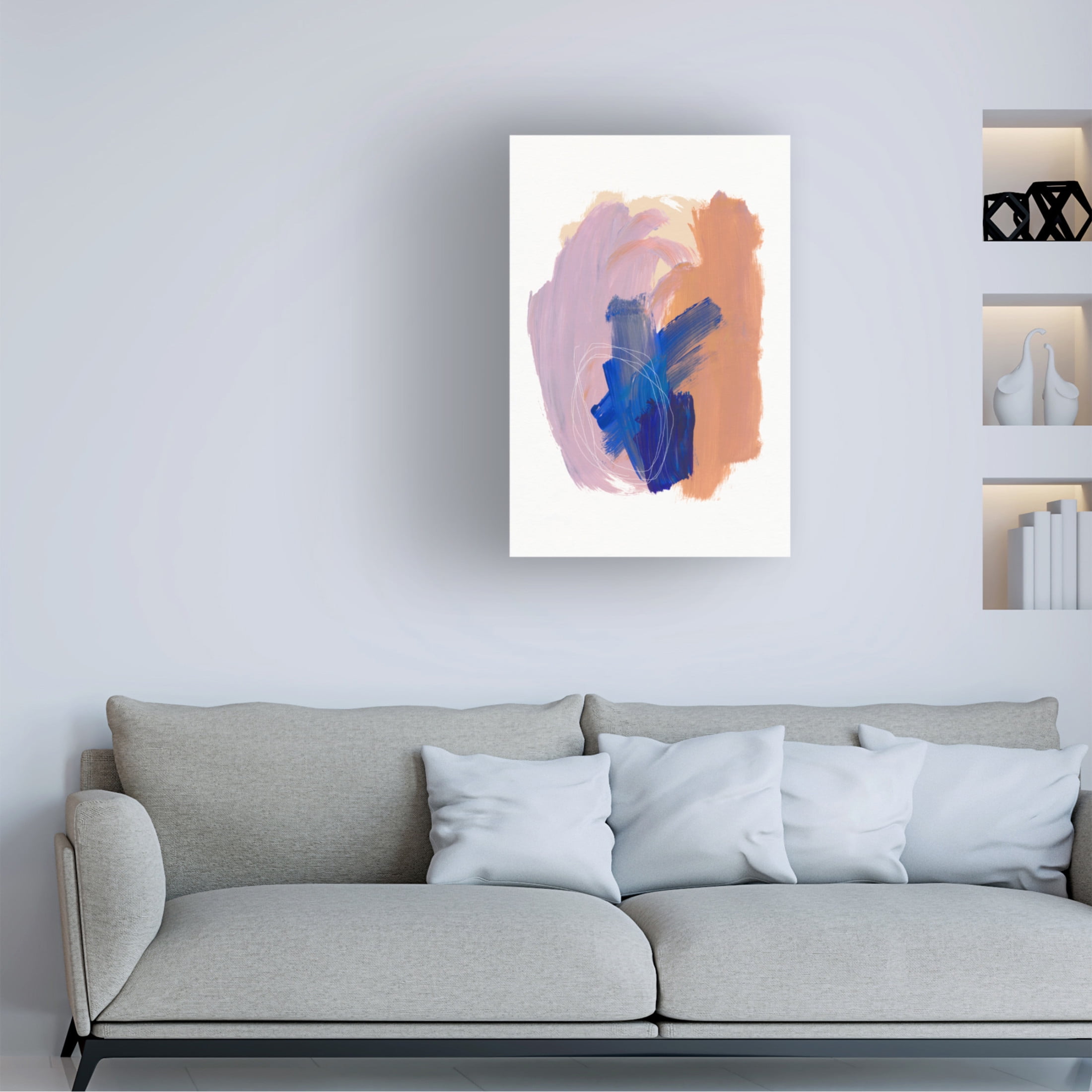 Trademark Fine Art Mareike Bohmer  Abstract Brush Strokes 90 Canvas Wall Art