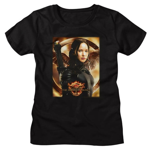 Hunger Games Katniss Mockingjay Bg Black Women's T-Shirt M
