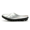 thumbnail image 4 of Anuirheih Slip on Sandals Women,Women's Shoes Solid Color Retro Hollow Out Carved Flat Heel Fashion Comfortable Casual Sandals Slippers(Silver), 4 of 4
