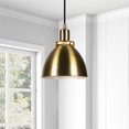 thumbnail image 2 of Henn&Hart 8" Brass Metal Pendant, 2 of 9