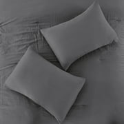 Modern Threads Beck 4-Piece Garment Washed Adult Comforter Set, Gray, King
