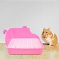 thumbnail image 6 of Small Animal Rabbit Litter Box Toilet Tray, Bedding Cage Cleaning Tool Pink 11x7.9x7.5in, 6 of 8