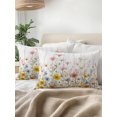 thumbnail image 3 of Outdoor Pillows Waterproof, Wildflowers Bedding Throw Pillows with Insert for Couch Sofa Bed, Farmhouse Country Watercolor Floral Wood Grain 12x20 Inch Pillowcases Decorative Patio Pillow Set of 2, 3 of 8