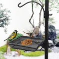 thumbnail image 6 of Bird Feeder Tray Garden Pole Station Iron Mesh Outdoor Mount for Small Birds and Patio Use, 6 of 9