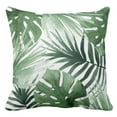thumbnail image 1 of BOSDECO Taie d'Oreiller Tropicale Verte Rose Palm 20x20 Pouces, 1 of 1