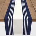 thumbnail image 3 of Creative Products Large Farmhouse Stripe Navy Blue 16x72 Poly Twill Table Runner, 3 of 3