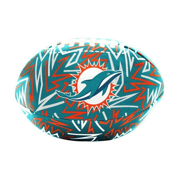 Logo Brands 617-93MCS-R1 Miami Dolphins Graffiti Micro Soft Football