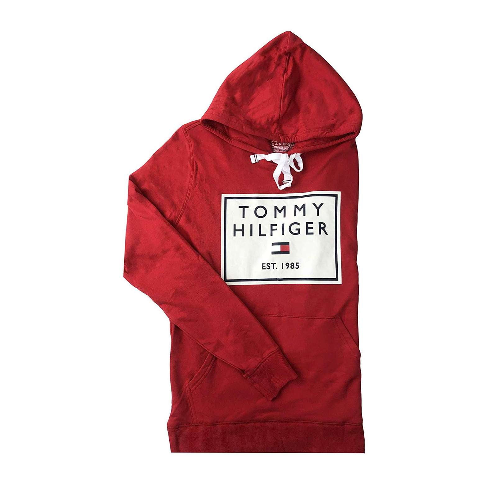 mens red tommy hilfiger hoodie