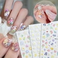 thumbnail image 2 of Nail Art Stickers Female Flower Embossed Stickers Oil Painting Lot C2 N7Y1, 2 of 6