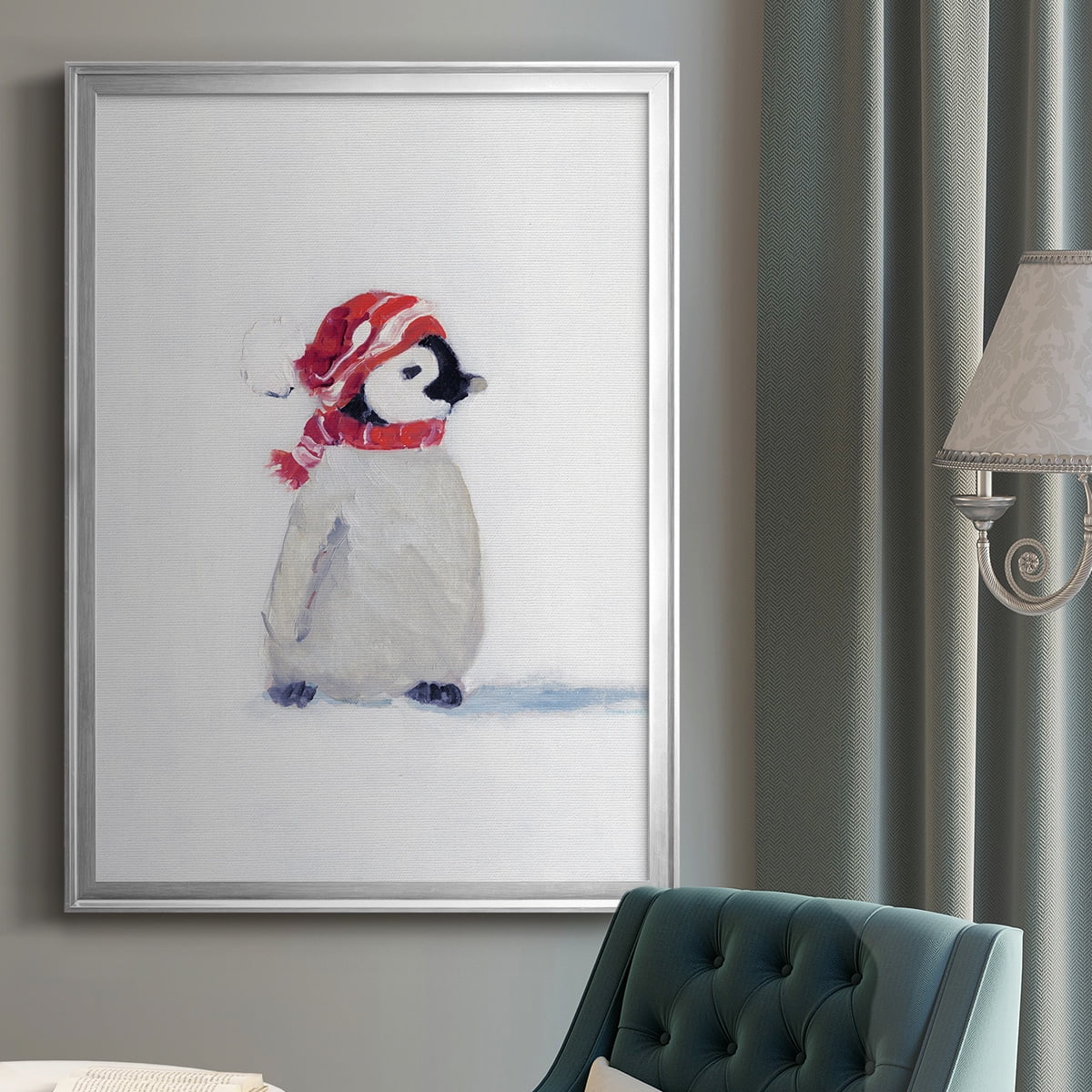 Penguin Play I Premium Classic Framed Print - Ready to Hang