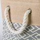 thumbnail image 2 of Cubo de arpillera Design Imports gris diamante redondo pequeño, 2 of 2