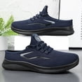 thumbnail image 4 of Mens Running Shoes Walking Sneakers Tennis Gym Slip on Athletic Non Slip Breathable Casual Sport Shoe Blue 45, 4 of 7