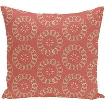 Simply Daisy 16" x 16" Happiness Is... Floral Print Outdoor Pillow, Orange