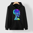 thumbnail image 4 of Sudadera de Cuello Redondo Para Mujer, Sudaderas Con Capucha de Gran Tamaño, Sudadera Con Patrón de Cosplay Para Otoño E Invierno, Abrigo Con Estampado de Características Odeerbi ODB139127, 4 of 8