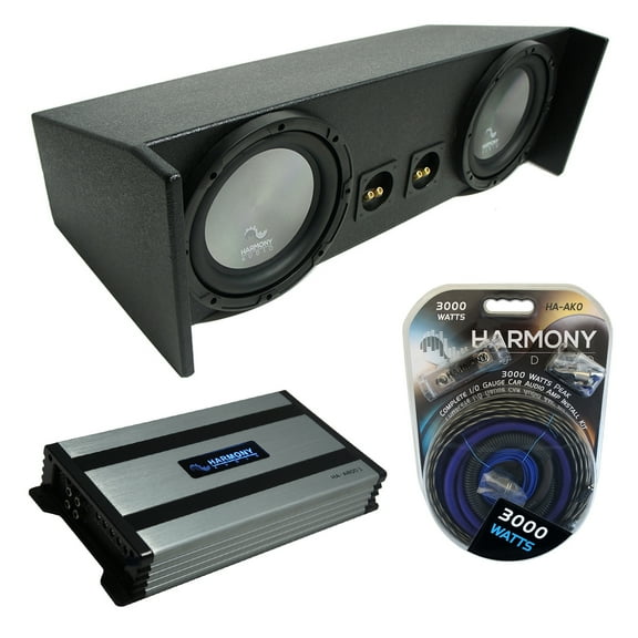 87-06 Jeep Wrangler YJ TJ Harmony A102 Dual 10" Rhino Sub Box & HA-A800.1 Amp