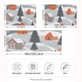 thumbnail image 2 of Yayeee Pillowcase Standard Size Set of 2 Satin Wrinkle Resistant Pillow Case, Gray Snow Houses, 2 of 7