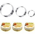 thumbnail image 1 of Grand Ensemble d'Anneaux à Gâteau Ronds, Moule Rond en Acier Inoxydable 4/6/8 Pouces pour Cuisson, Moule à Muffin Rond, Moules à Crêpes, Moules à Gâteau, 1 of 7