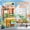 Cafe Shop, variant on Ekuzi Large Building Blocks Suitcase for Kids Age 3-5 Girls&Boys, Big Bricks with House Animal Figures,Portable