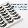thumbnail image 3 of Eyelashes Natural Look Faux Mink Lashes Pack Handmade Fluffy False Eyelashes 14 Pairs Cat Eye Lashes, 3 of 5