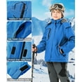 thumbnail image 4 of Lavenicole Kids Boys Winter Ski Jacket Fleece Lined Windproof Waterproof Jackets Removable Hood, 4 of 7