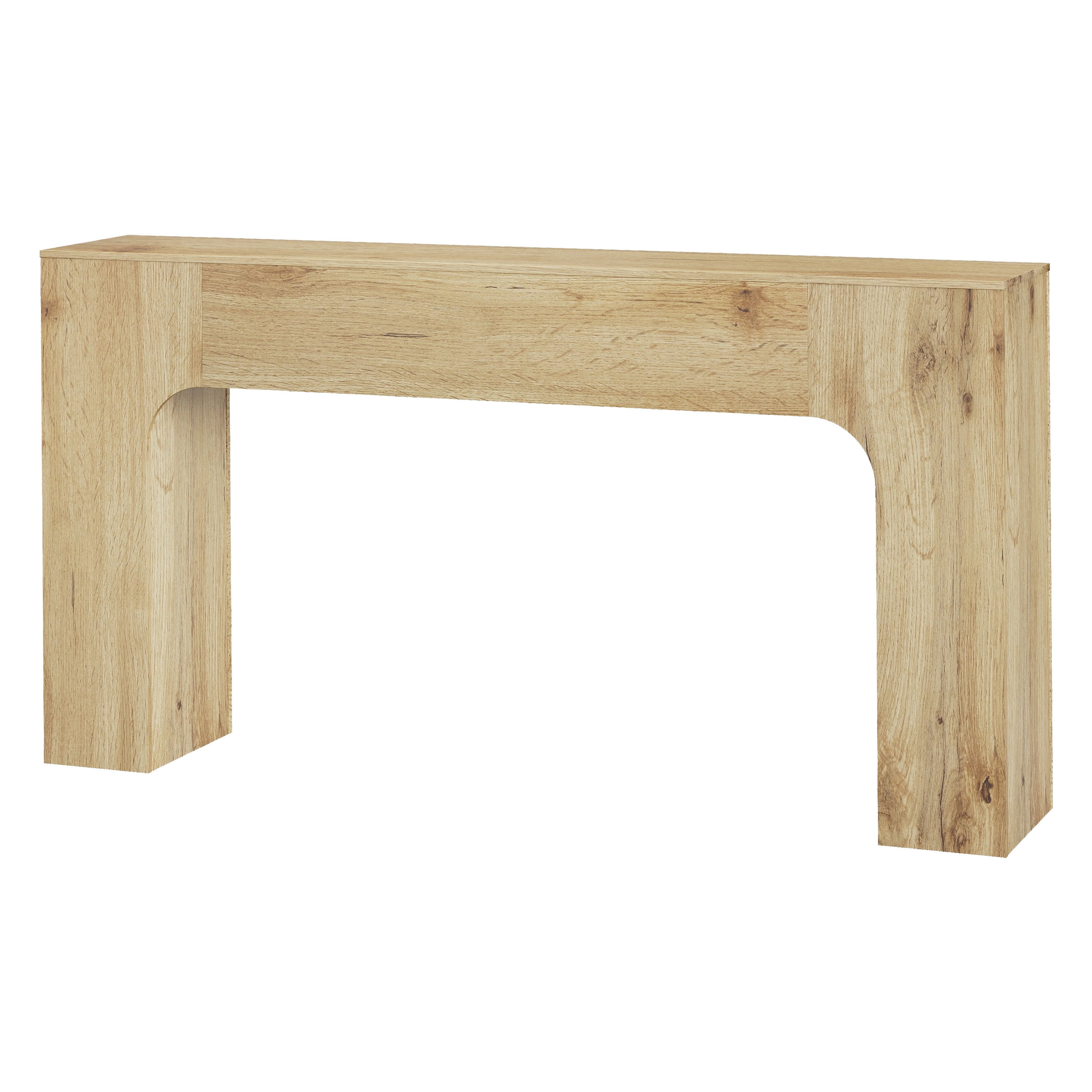 47 Inch Long Console Table for Entryway, Slim Narrow Entrance Hall Table, Farmhouse Wood Sofa Table Behind Couch for Living Room Foyer, Rustic Natural