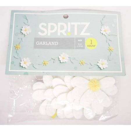 Spritz Easter Spring Leaf Flower Daisy 6ft Garland - 1ct