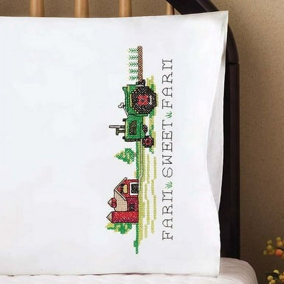 Design Works™ Farm Sweet Farm Pillowcase Stamped Cross-Stitch
