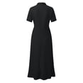 thumbnail image 4 of gvdentm Robes Noires pour les Femmes Funérailles Paillettes Femmes V-Cou Partie Robe d'Hiver Velours A-Ligne Robe de Soirée Robe de Dentelle, 4 of 5