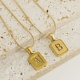 thumbnail image 6 of Alphabet Necklace 26 Letters Hollow Out Square 18K Necklace Fashion Jewelry, 6 of 10