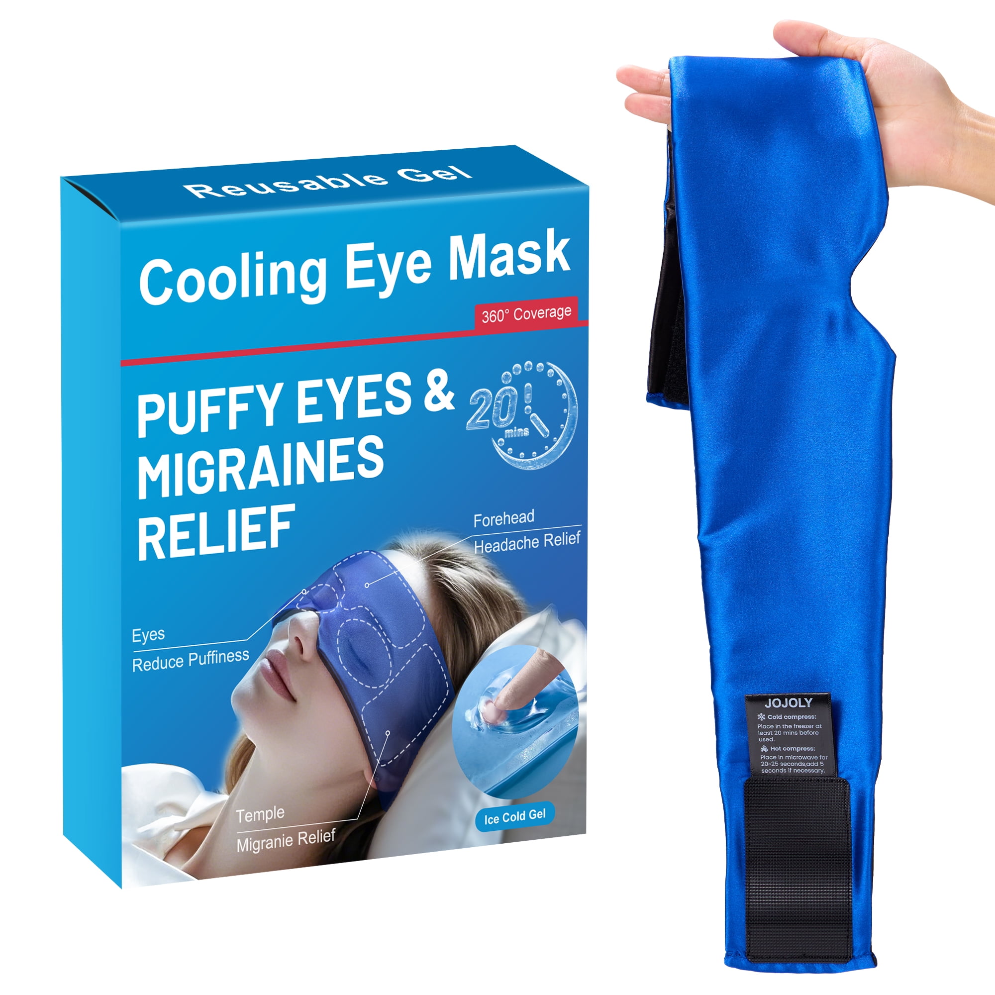 FACEMOON Cooling Eye Mask Set for Headache Relief Puffy Eyes Comfort
