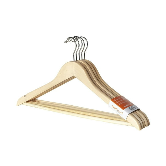 neatfreak!® Contoured Wood Hanger, Set of 5