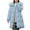 Light Blue, variant on Breezora Hooded Longline Quilted Puffer Coat for Women Loose Fit Thickened Winter Jacket L Size Black