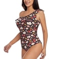 thumbnail image 2 of Haiem To The Best Mom Women's One Piece Swimsuits Tummy Control One Shoulder Bathing Suits Ruffle Swimwear-Medium, 2 of 8