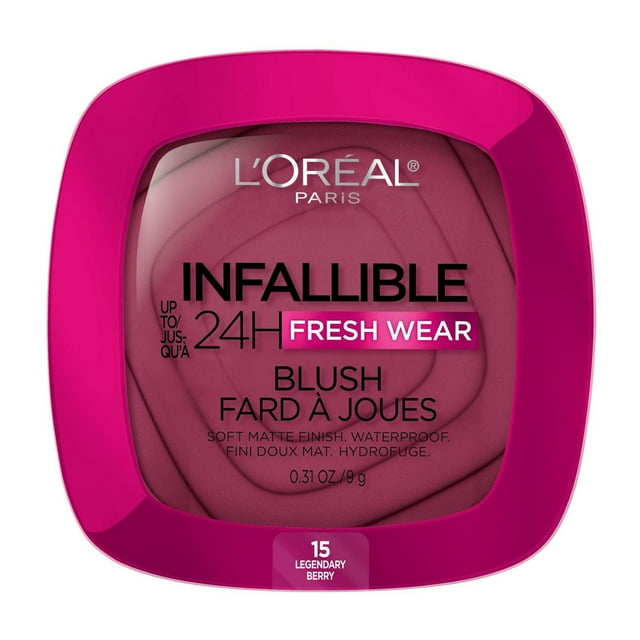 L'Oréal Paris Infallible 24H Freshwear Blush, Waterproof Soft Matte Finish, 9g