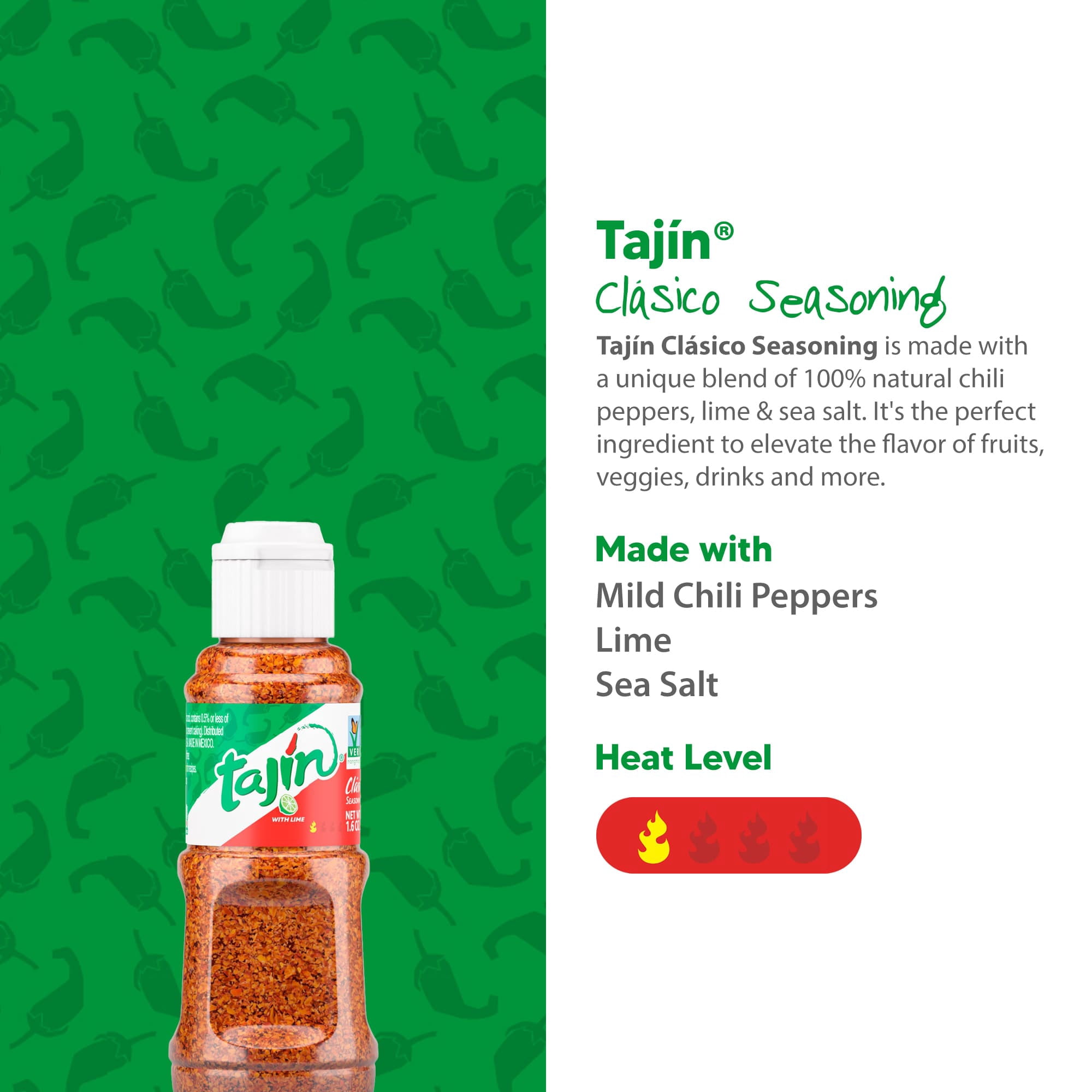 Tajin Clasico Seasoning, Chili Lime Seasoning, 1.6 oz