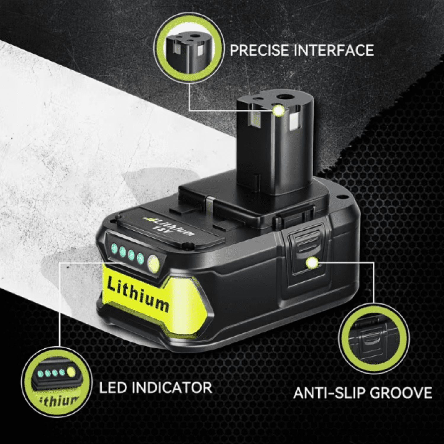 2PACK 5.0Ah Replace for RYOBI P108 18V One Plus High Capacity Lithium Ion Battery 18V