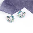 thumbnail image 3 of Korean Simple Fashion Fresh Personality Garland Cute Stud Earring Drip Oil Circle Crystal Flower Earrings Wholesale For Women, 3 of 6