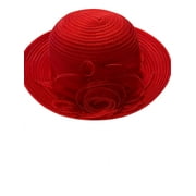 Cejon Solid Rose Floppy Bucket Hat, Red