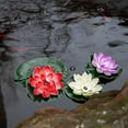 thumbnail image 4 of Beckett Floating Water Lilly Pad Color LED Solar Lights - Set of 3, 4 of 4