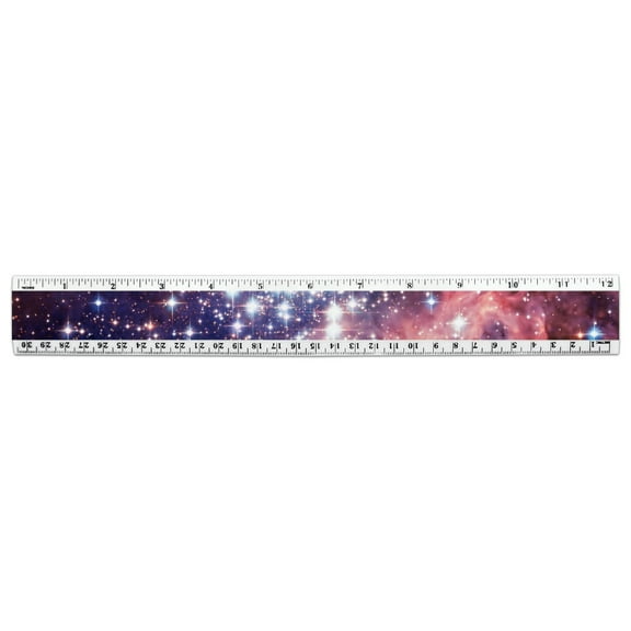 Nebula Space Galaxy 12 Inch Standard and Metric Plastic Ruler