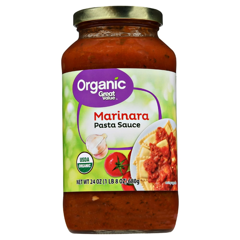 Great Value Organic Marinara Pasta Sauce, 23.5 oz