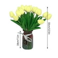 thumbnail image 3 of Matoen 20 Pcs Multicolor Artificial Tulip Flowers Fake Tulips PU Real Touch Faux Flowers Bouquet for Room Office Table Party Spring Wedding Home Decorations, 3 of 6