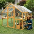 thumbnail image 2 of Outdoor Cat House – 110" Large Cat Enclosure Playpen with Platforms for Multiple Cats, 2 of 12