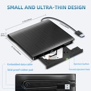 External CD DVD Drive with USB 3.0 Portable DVD/CD+/-RW Player Burner for Laptop PC Mac HP
