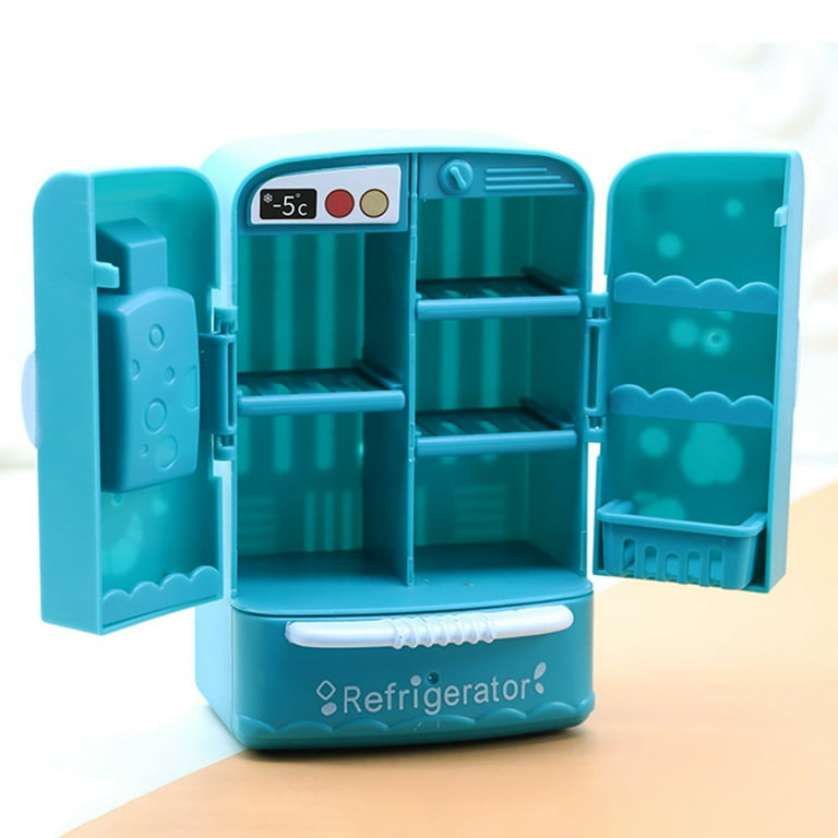 PairPear Giocattolo Cucina Bambini Set Frigorifero in Legno Bambini Gioco Ruolo Frigorifero e Congelatore Giocattolo Cucina Accessori Regalo Cibo Play Kitchen