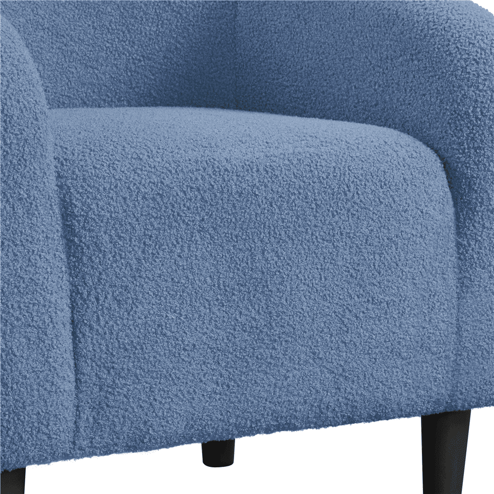 Renwick Modern Boucle Upholstered Accent Chair, Blue